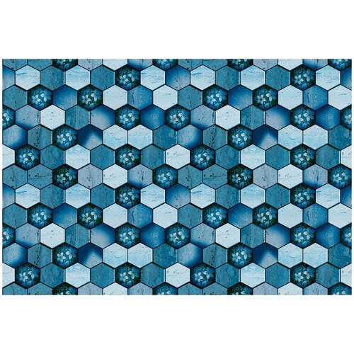 Фотообои URBAN Design 3Д фотообои Синяя плитка, 400 x 270 см