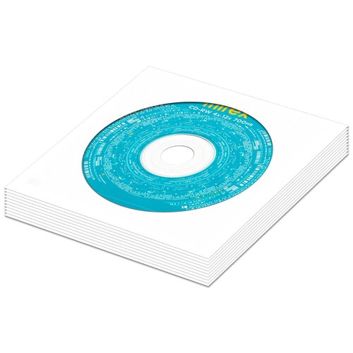 Перезаписываемый диск CD-RW 700Mb 12x Mirex в бумажном конверте с окном, 10 шт. диск cd rw mirex 202318