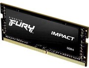 Оперативная память Kingston SO-DIMM DDR4 16Gb 2666MHz pc-21300 FURY Impact Black (KF426S15IB1/16)