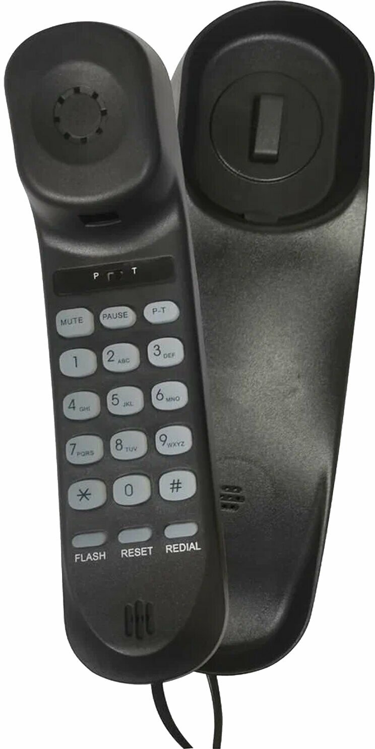Телефон RITMIX RT-002 black удержание звонка тональный/импульсный режим повтор черный 80002229