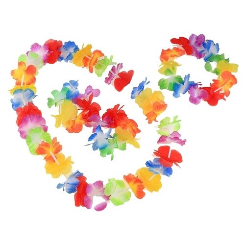 фото Гавайский набор: ожерелье, венок, 2 браслета страна карнавалия