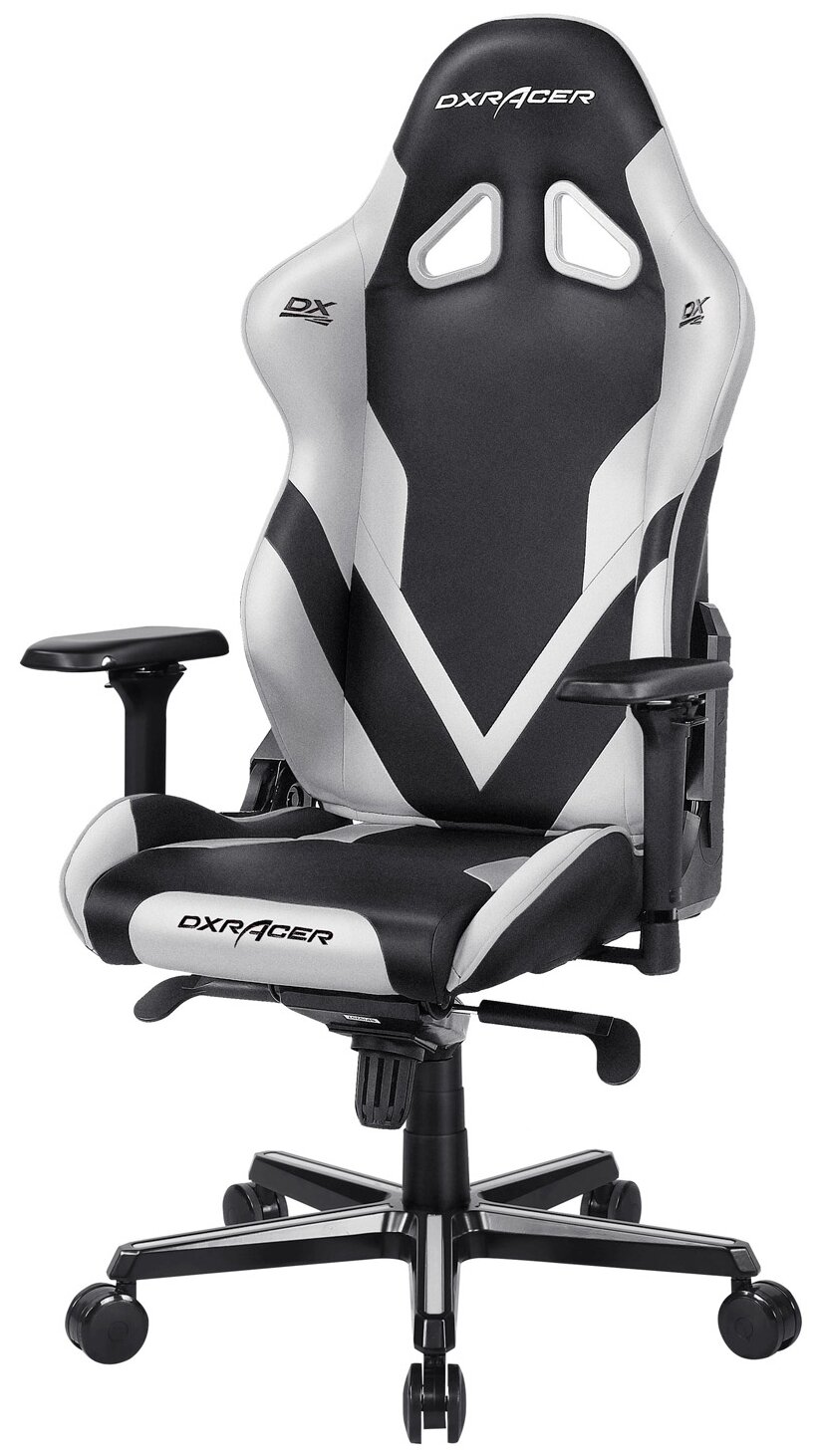 Компьютерное кресло DXRacer OH/G8200 игровое, обивка: искусственная кожа, цвет: черный - фотография № 1