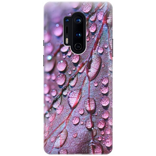 фото Re:pa накладка transparent для oneplus 8 pro с принтом "лист в каплях"