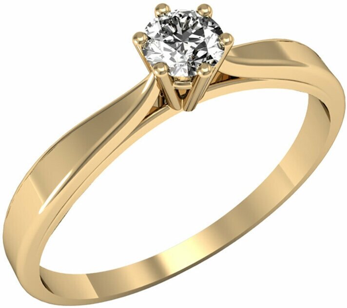 Кольцо помолвочное Oriental, красное золото, 585 проба, бриллиант