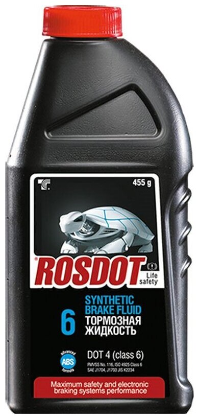 Тормозная жидкость ROSDOT6 DOT4+ 455Г (Производитель: ROSDOT 430140001)