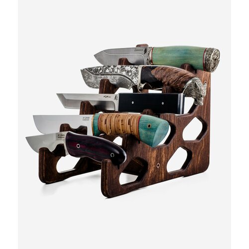 Подставка для ножей STANDWOOD Coral Reef 5 темный орех