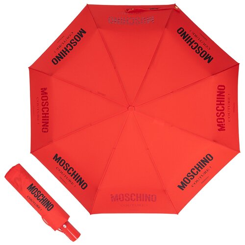 Зонт складной Moschino 8870-OCC Logo Couture Red