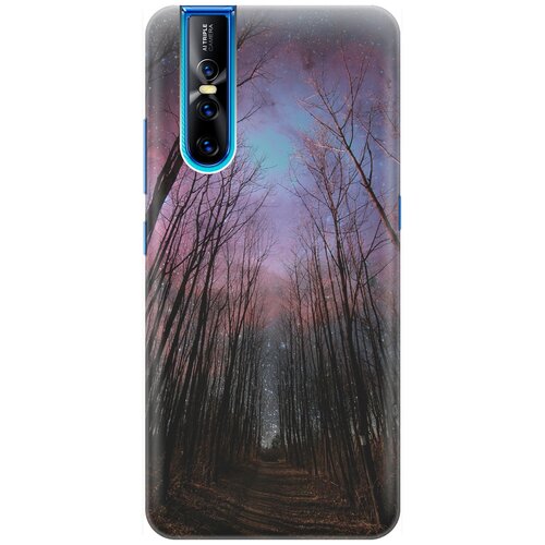 фото Ультратонкий силиконовый чехол-накладка для vivo v15 pro с принтом "тропа и звездное небо" gosso