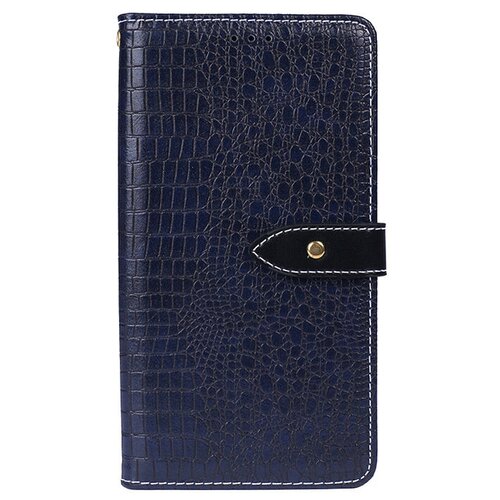 фото Чехол-книжка mypads для samsung galaxy m31 sm-m315 (2020) с фактурной прошивкой рельефа кожи крокодила с застежкой и визитницей синий