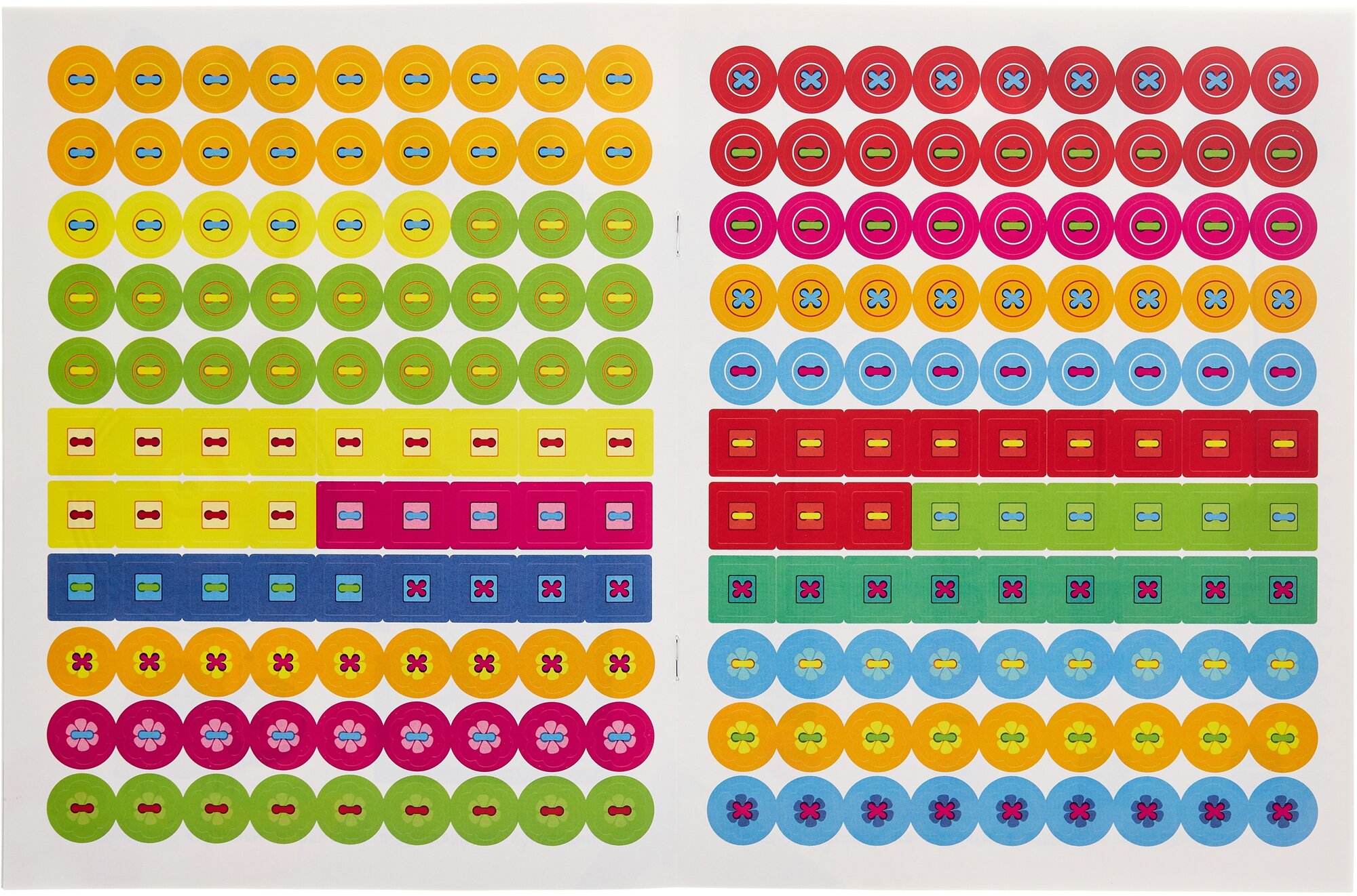 Многоразовые развивающие наклейки. Пуговки. Выпуск 1 - фото №3