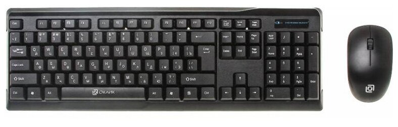 Комплект клавиатура и мышь Oklick 230M клав: черный мышь: черный USB беспроводная (412900)