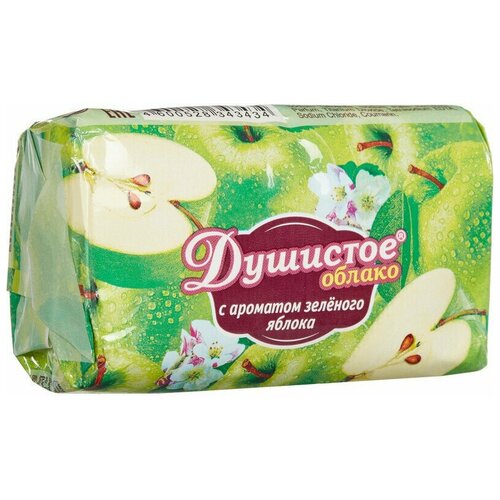 Мыло туалетное Душистое облако с ароматом зеленого яблока 90г, 2 шт. комплект 52 штук мыло туалетное душистое облако с ароматом зеленого яблока 90г