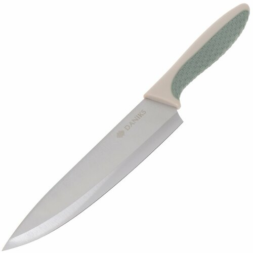 Нож кухонный Daniks, Verde, шеф-нож, нержавеющая сталь, 20 см, рукоятка пластик, JA20206748-BL-1