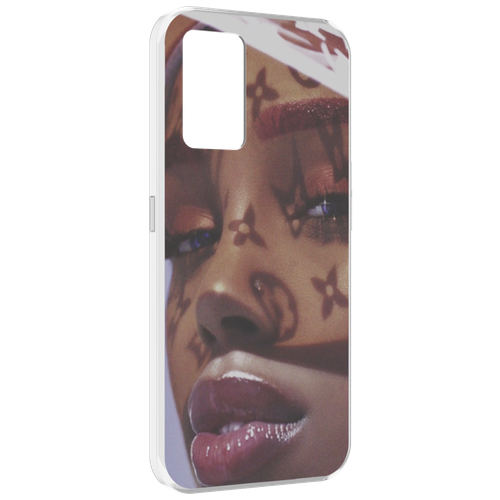 Чехол MyPads лицо девушки тень женский для Oppo K10 4G задняя-панель-накладка-бампер