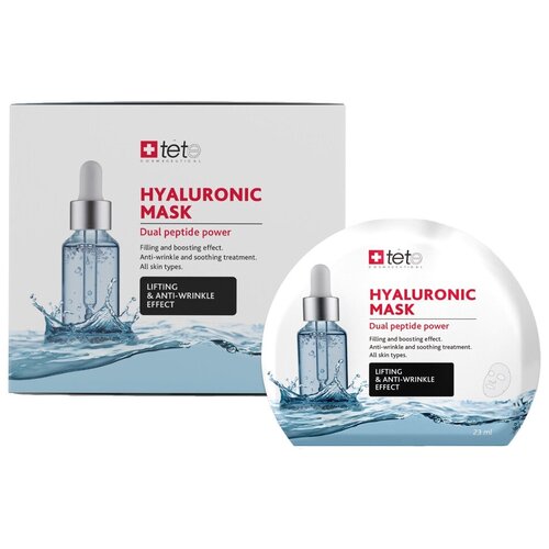 TETE Маска тканевая BOX Hyaluronic Mask Lifting & anti-wrinkle effect, 6 шт в уп. tete маска тканевая box hyaluronic mask lifting