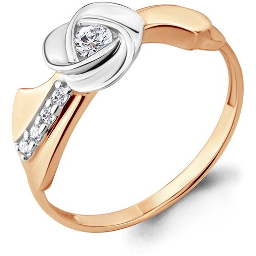 фото Золотое кольцо aquamarine 963418к с бриллиантом diamant-online