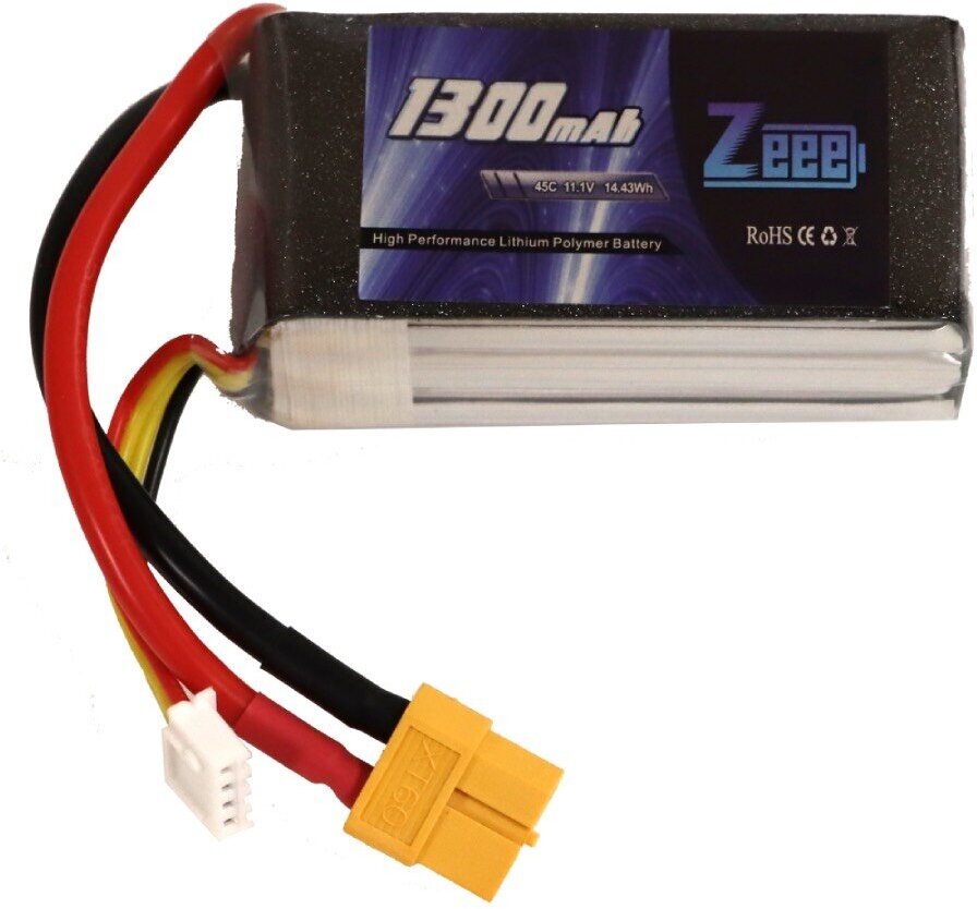 Аккумулятор ZEEE Power Li-Po 11.1V 1300mah 45C XT60