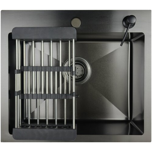 Мойка из нержавеющей стали Premium 50х44 (в комплекте с коландером, врезным дозатором, и сифоном) толщина стали 3 мм