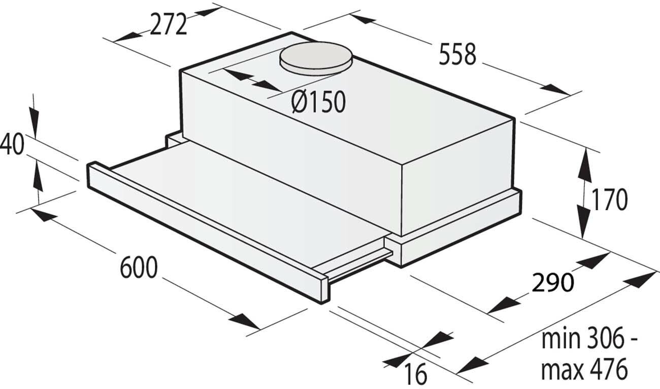 Вытяжка 60 см Gorenje - фото №8