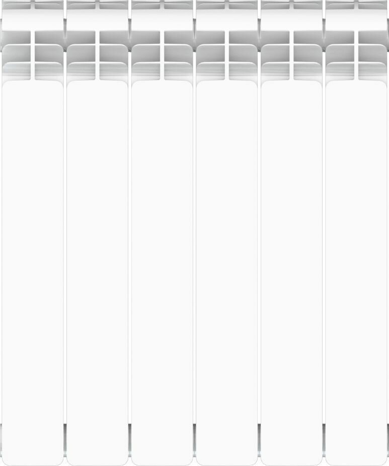 Радиатор Equation 500/90 6 секций боковое подключение алюминий белый