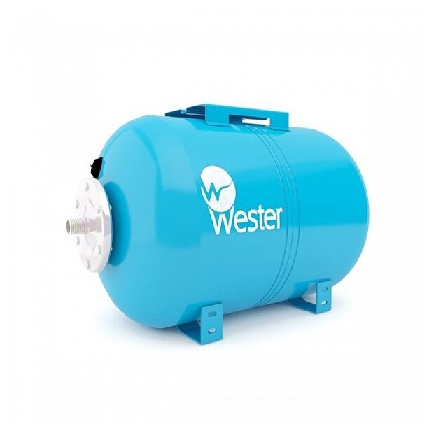 Бак мембранный для водоснабжения горизонтальный Wester Premium WAO80 c нержавеющим контрфланцем