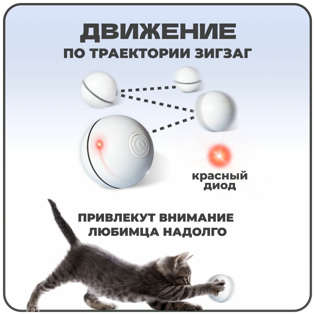Игрушка интерактивная в форме шара для кошек и собак - фотография № 2