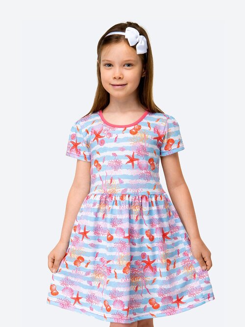 Школьное платье HappyFox, размер 140, голубой