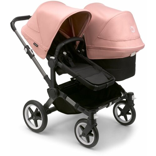 Детская коляска 2 в 1 Bugaboo Donkey5 Duo Graphite/Midnight Black/Morning Pink