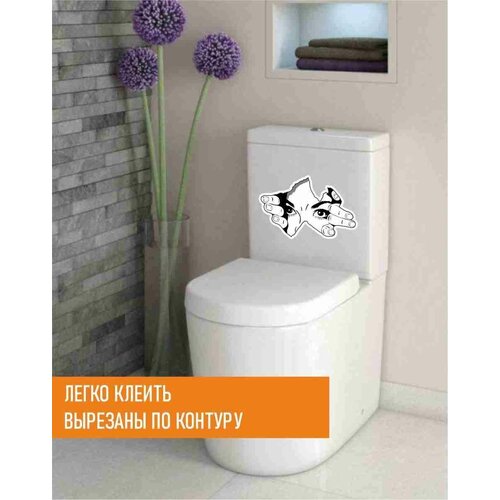 Наклейка на унитаз Лицо