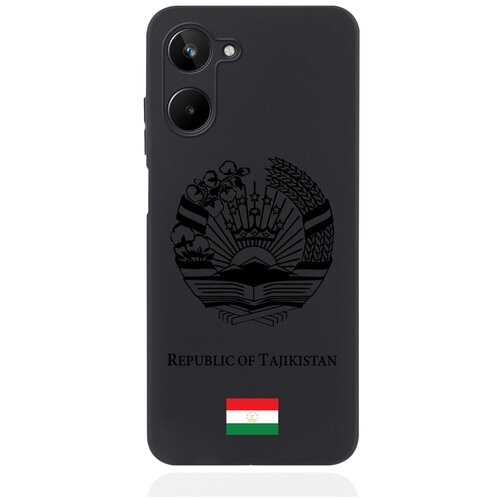Черный силиконовый чехол SignumCase для realme 10 Черный лаковый Герб Таджикистана черный силиконовый чехол signumcase для honor x9 черный лаковый герб таджикистана