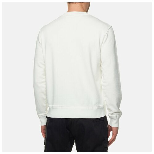 фото Мужская толстовка c.p. company cotton fleece logo garment dyed белый, размер l