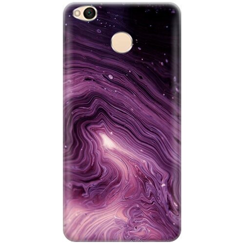 фото Re:pa накладка transparent для xiaomi redmi 4x с принтом "бело-фиолетовые краски"