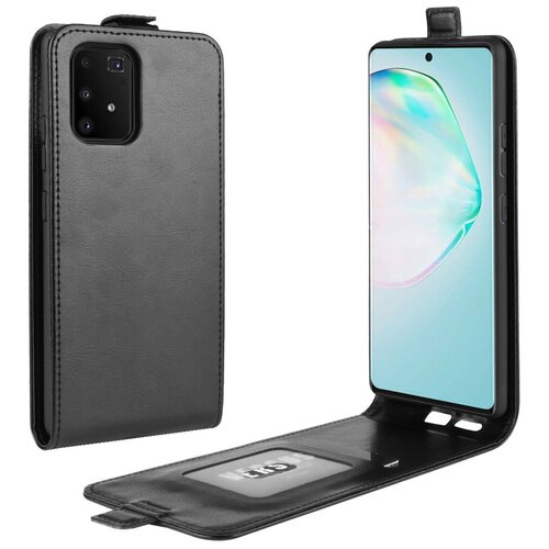 фото Чехол-флип mypads для samsung galaxy s10 lite / samsung galaxy a91 вертикальный откидной черный