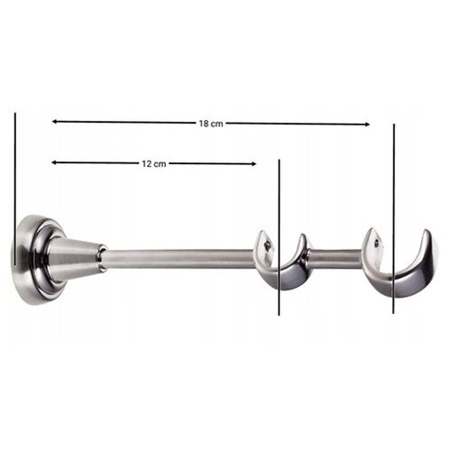Кронштейн D16/16 двухрядный открытый Хром