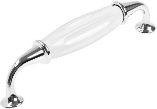 Ручка скоба STYLISH CAPPIO Ceramics 003, керамическая 96 мм, хром - фотография № 1
