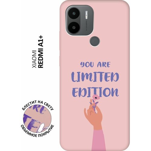 Силиконовый чехол на Xiaomi Redmi A1+, Сяоми Редми А1 Плюс Silky Touch Premium с принтом Limited Edition розовый матовый soft touch силиконовый чехол на xiaomi redmi a1 сяоми редми а1 плюс с 3d принтом wine w черный