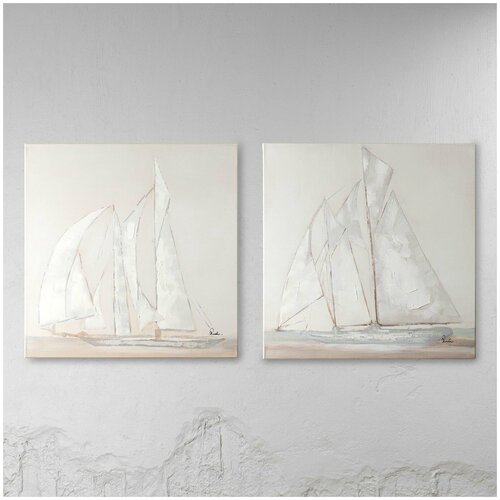 Модульная картина акрилом Set Of 2 Canvas Acrylic Painting Sea Breeze
