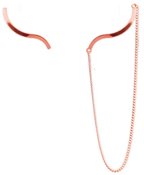 Серьги цепочки, с подвесками Velichenko, серебро, 925 проба, золочение, размер/диаметр 20 мм, розовый