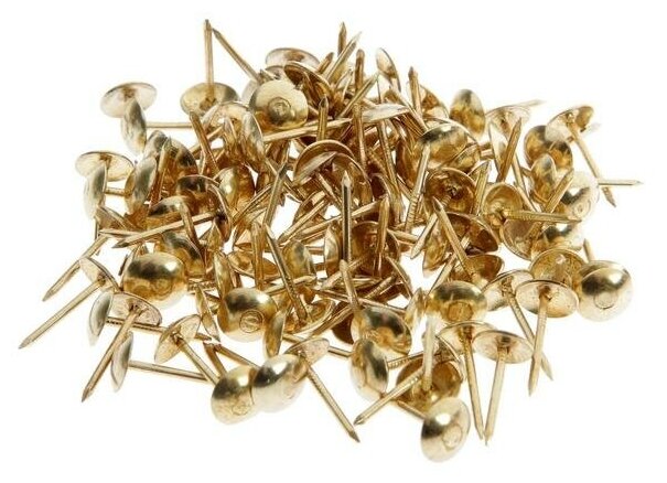 фото Гвозди декоративные, 8х15 мм, цвет золото, в упаковке 500 шт.