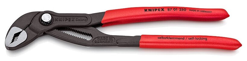 Клещи переставные KNIPEX COBRA® зев 50 мм длина 250 мм фосфатированные обливные ручки SB