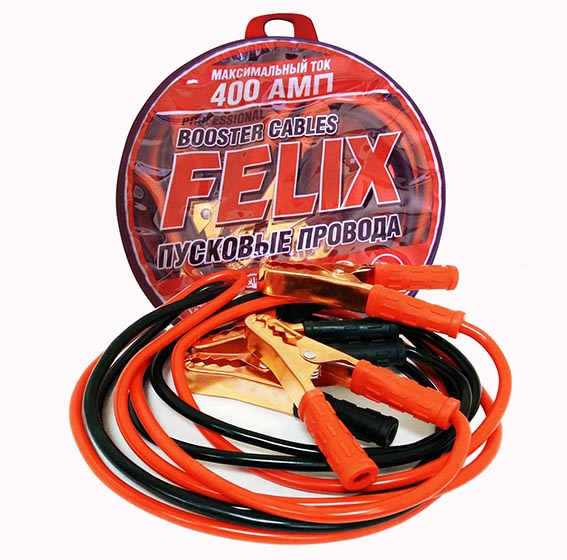 Провода для прикуривания автомобиля FELIX 400А 25 м пусковые провода для авто в сумке