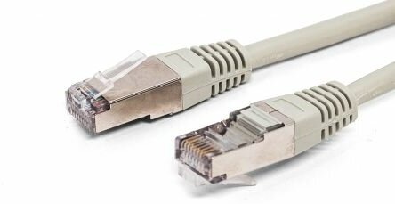 Патч-корд 5e кат. 0.5м Filum FL-F5-0.5M, кабель для интернета, 26AWG(7x0.16 мм), омедненный алюминий (CCA), серый