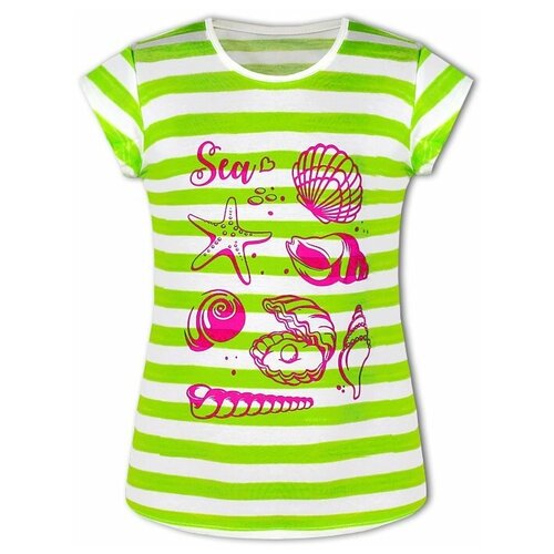 Футболка для девочки в полоску 80472-ДЛ18 32/128