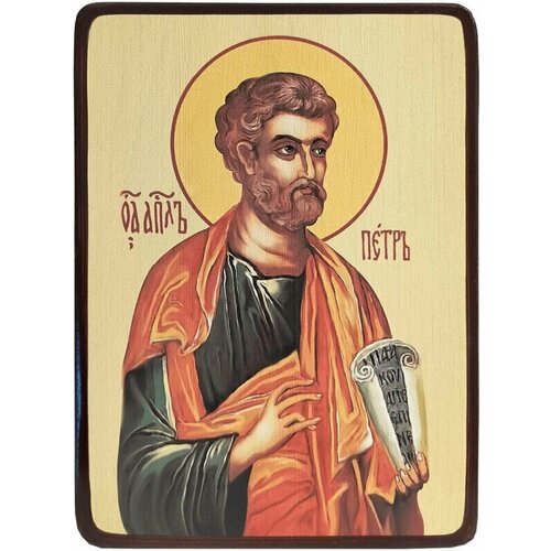 Икона Пётр апостол, поясной, размер 14 х 19 см