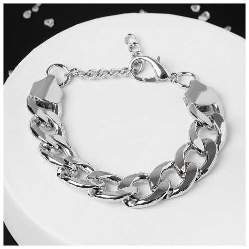 фото Жесткий браслет queen fair, размер 18 см, серебряный