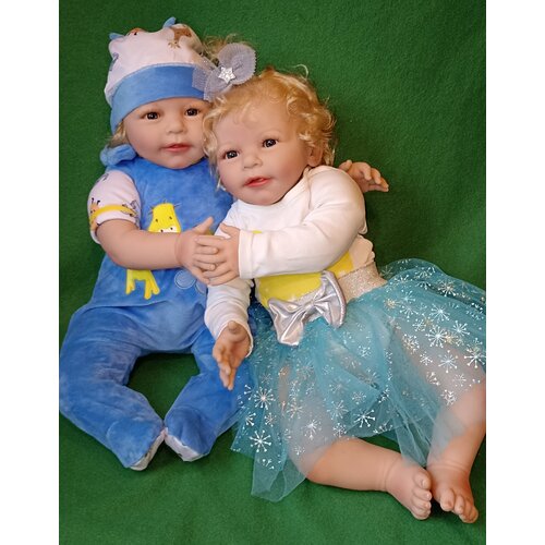 Кукла реборн мягконабивная. Кукла младенец. Набор из двух кукол
