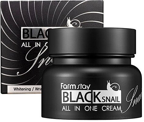 FarmStay Крем для лица с муцином черной улитки - Black snail all in one cream, 100мл