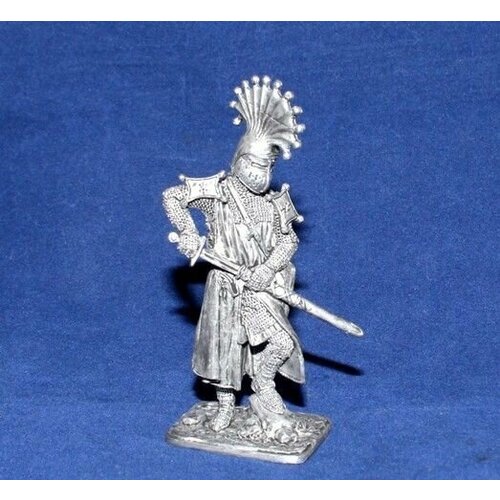 фото Коллекционная оловянная миниатюра, солдатик в масштабе 54мм( 1/32) буркарт фон хоенфельс. германия, 13 век нет бренда