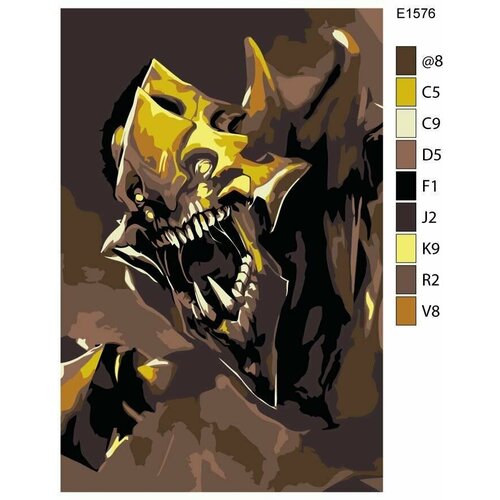 Детская картина по номерам E1576 Игра Dota 2 (Дота 2). Сэнд Кинг (Sand King) 20x30