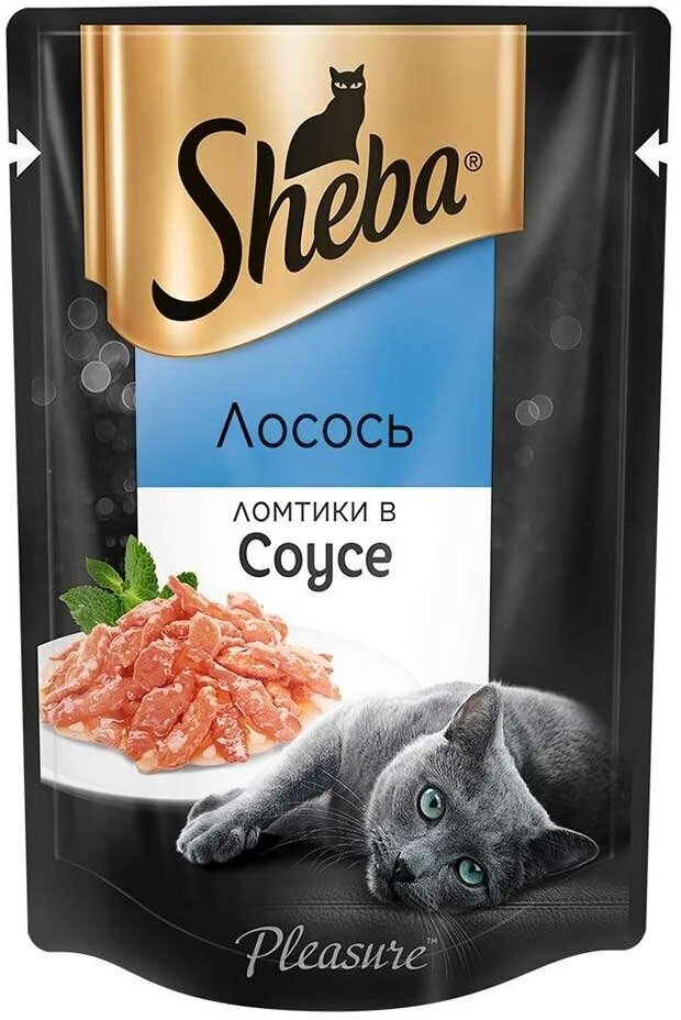 Влажный корм Sheba для кошек лосось в соусе ломтики 75г